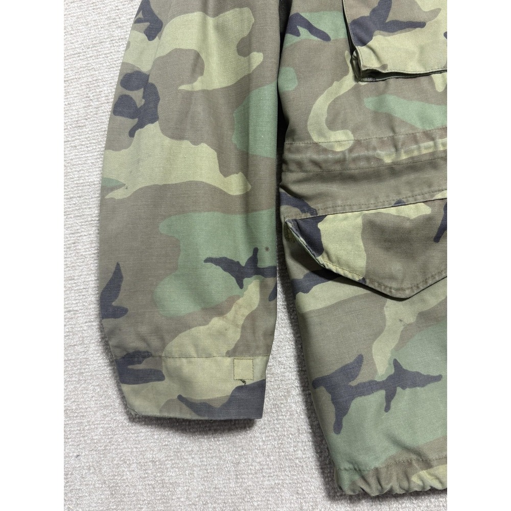Vintage Alpha Industries M-65 Field Jacket Mens Medium Regular Woodland Camo 90s - Picture 4 of 7